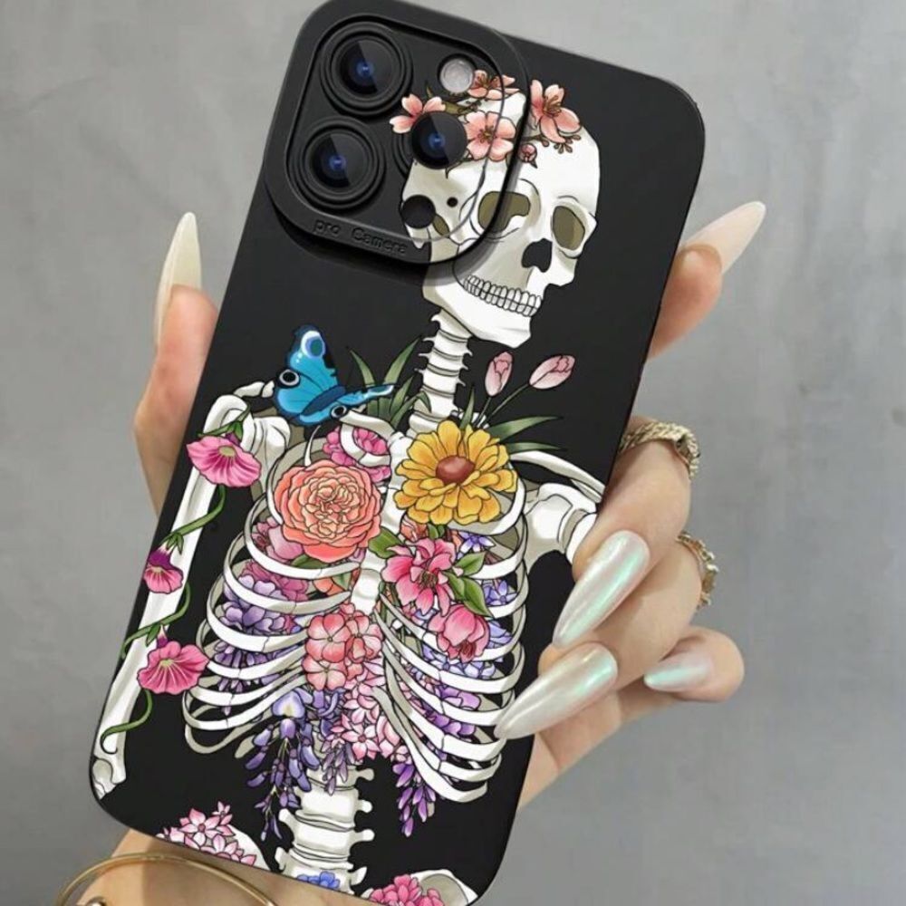 3for$20 NEW 1pc Skull & Flower Pattern  iPhone 15 pro max